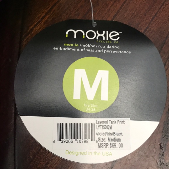 Moxie Sz M Cycle Tank Violet Iris Plum Pink Purple - Picture 3 of 6